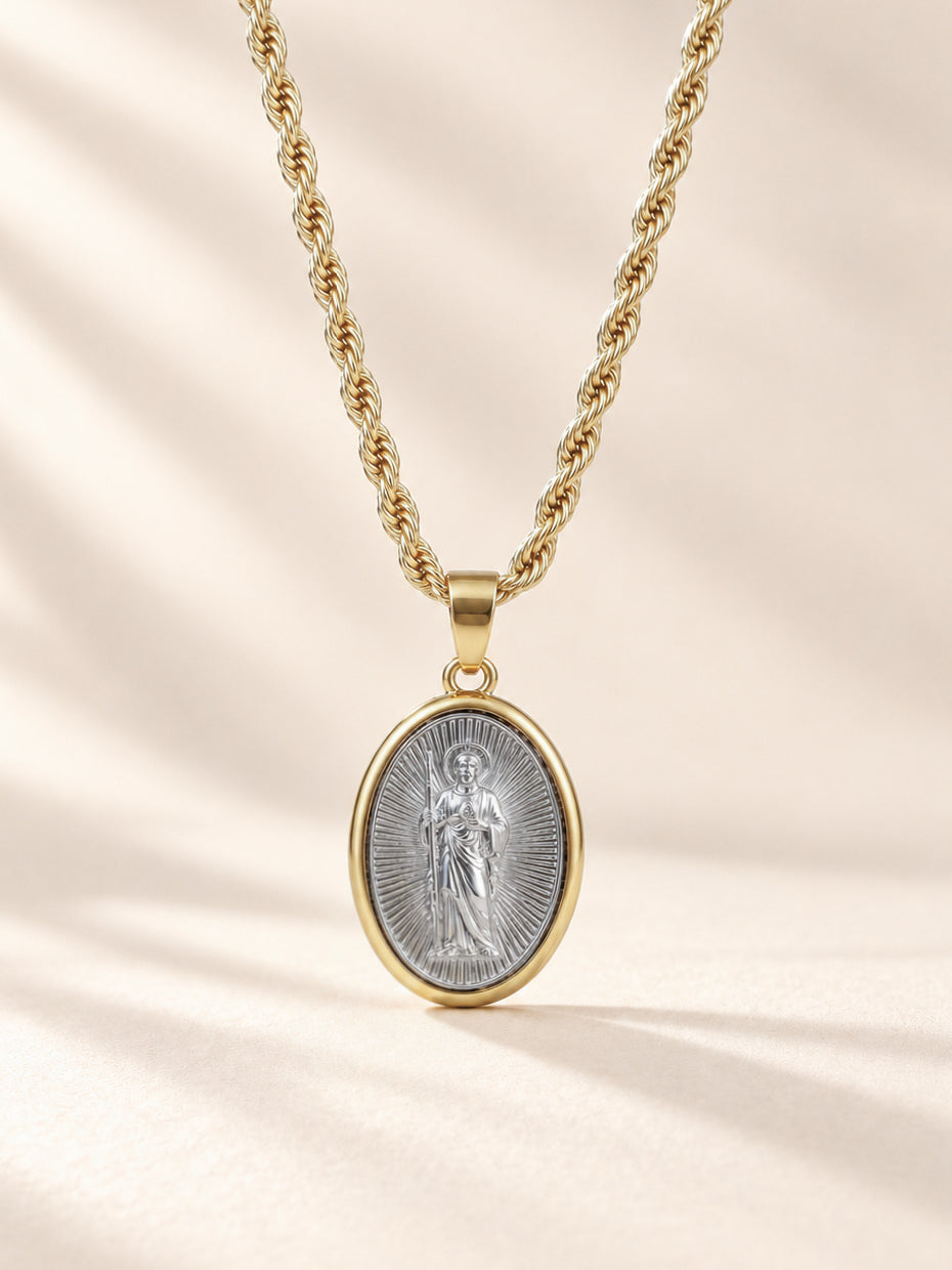 Collar de la Virgen María bicolor