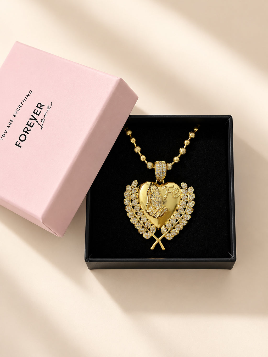 Faith Heart Prayer Necklace