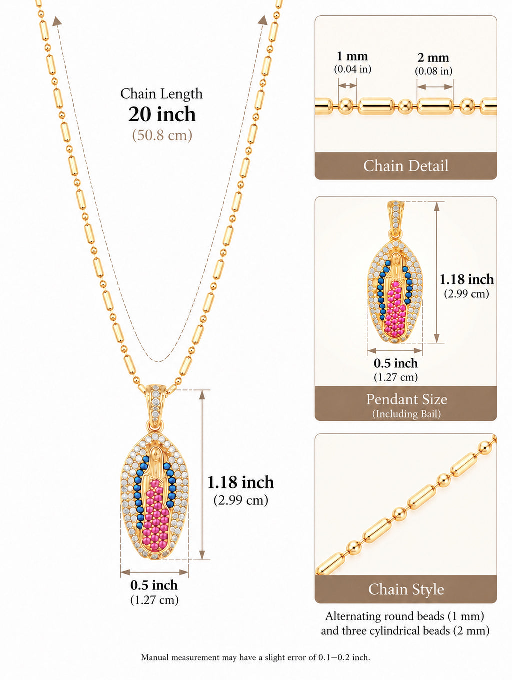 Mini Collar de la Virgen María