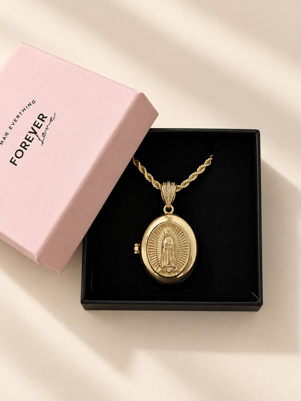 Virgin Mary Locket Necklace