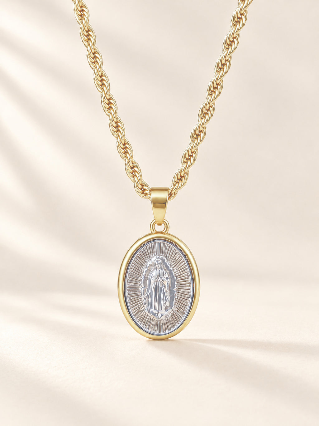 Collar de la Virgen María bicolor