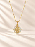 Mini Floral Virgin Mary Necklace