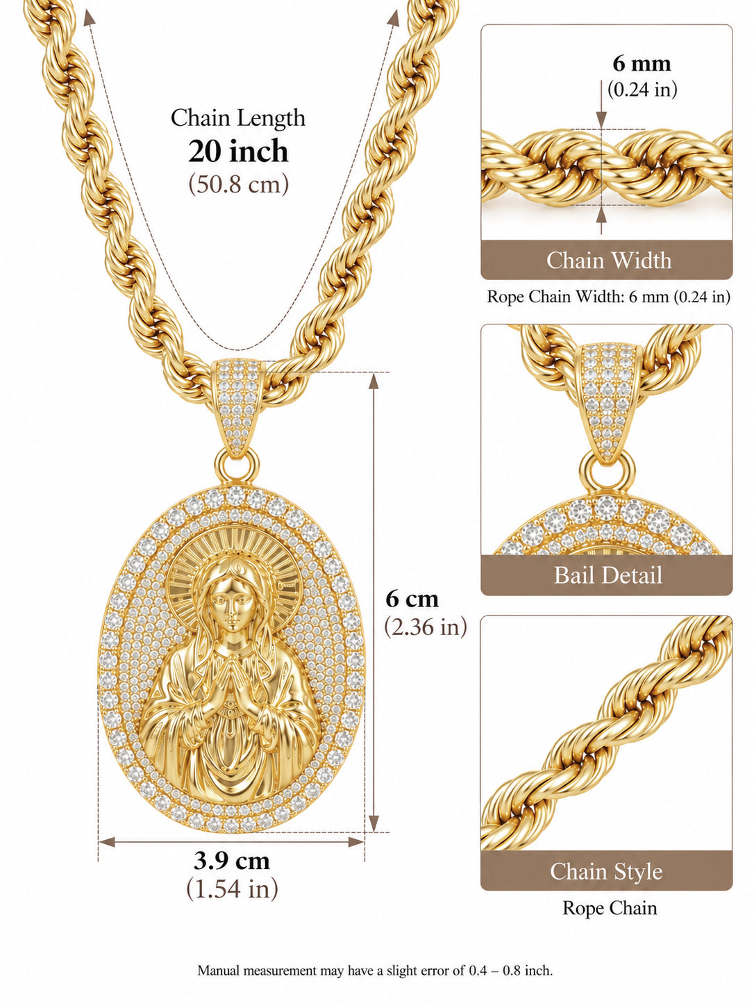 Collar de la Virgen María CZ