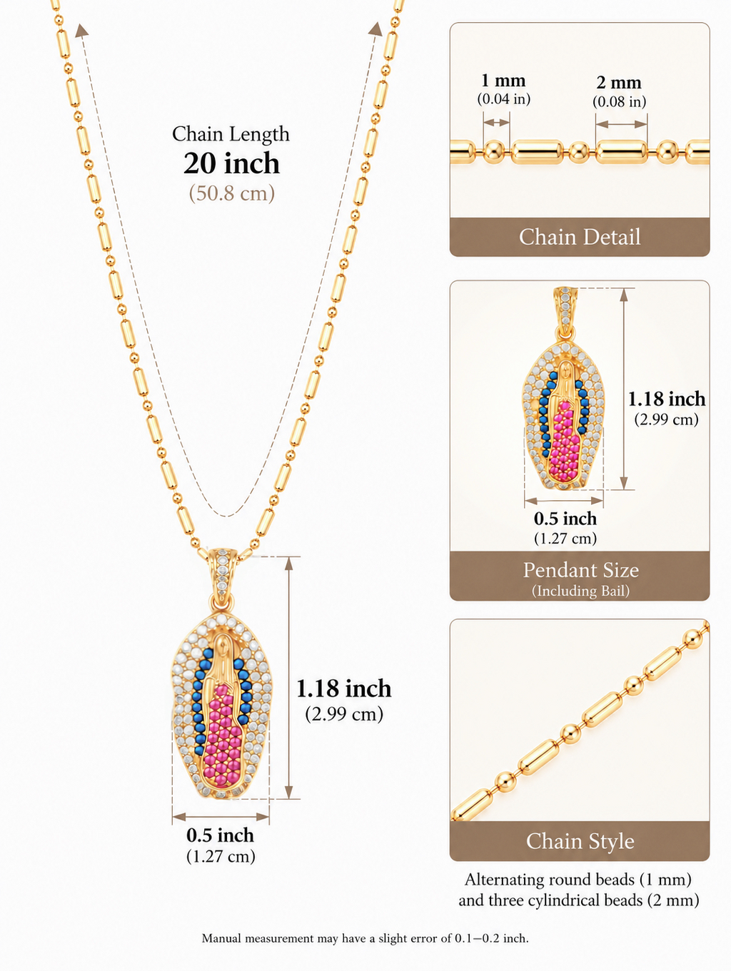 Mini Collar de la Virgen María