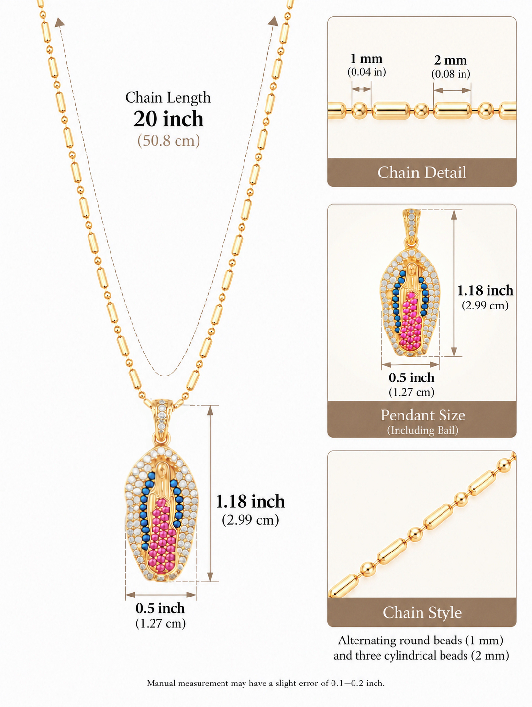 Mini Collar de la Virgen María